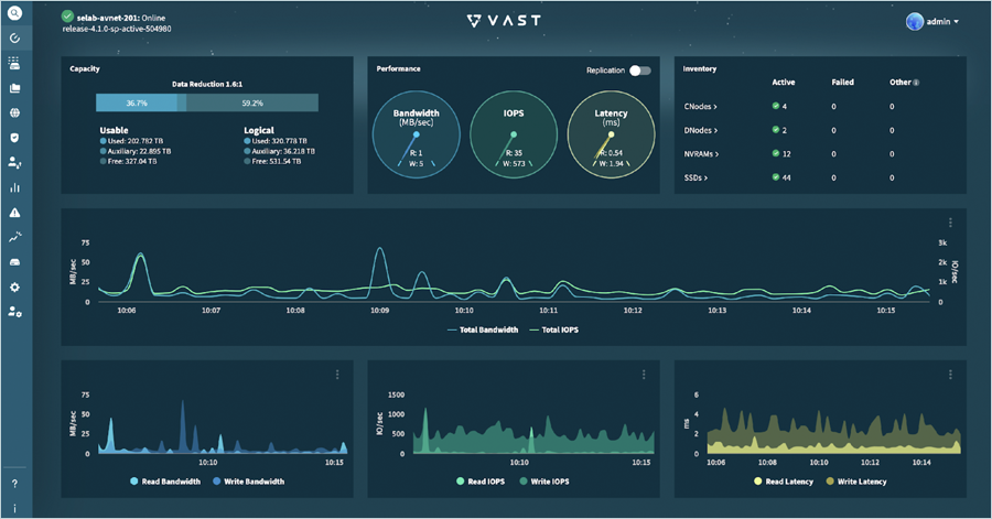 Vast Data Guide - Log in to VAST Data web UI screen