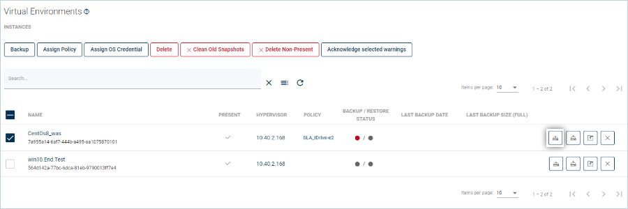 Storware guide - Click backup icon to run job